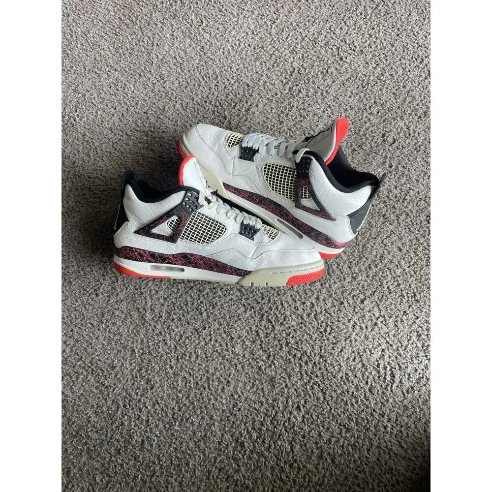 Size 11.5-Air Jordan 4 Retro Pale Citron Bright Crimson 2019
